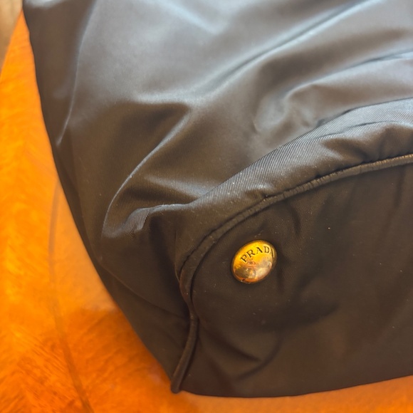 Prada Tessuto Black Nylon Cervo Shopping Tote-Leather Handle  Removable strap - Picture 10 of 16